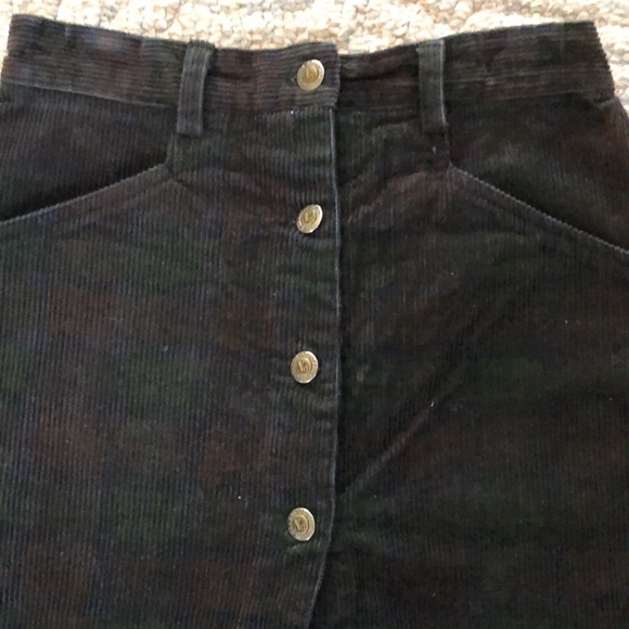 Culottes style,black skirt, size medium, corduroy,, button front & pockets,cute - Picture 2 of 6